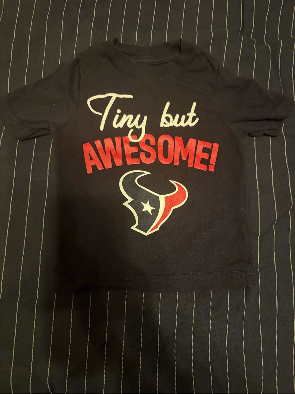 NFL Kids Black Tee with Red and White Graphic